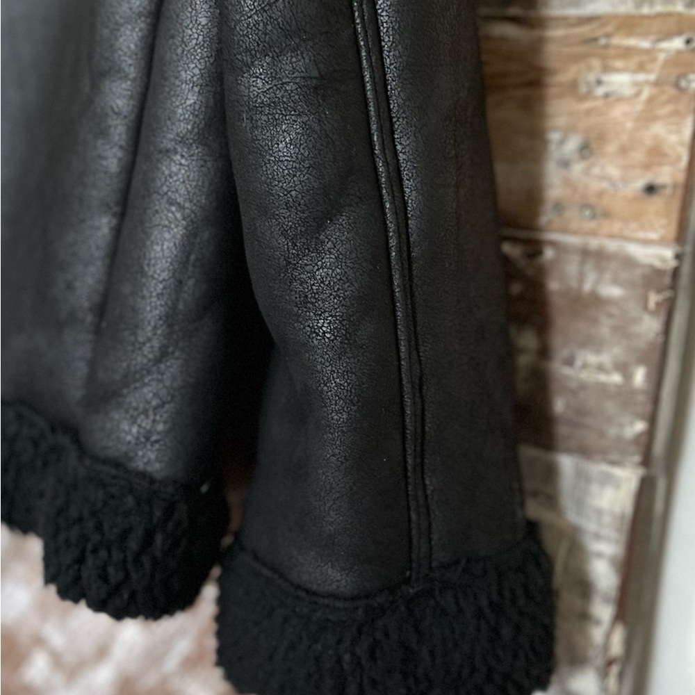 Women's H&M Black Shearling Jacket size M - Picture 14 of 15